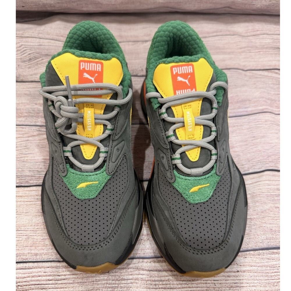 Puma Eat Your Veggies Kids 6c Green Grey Sneaker Shoe